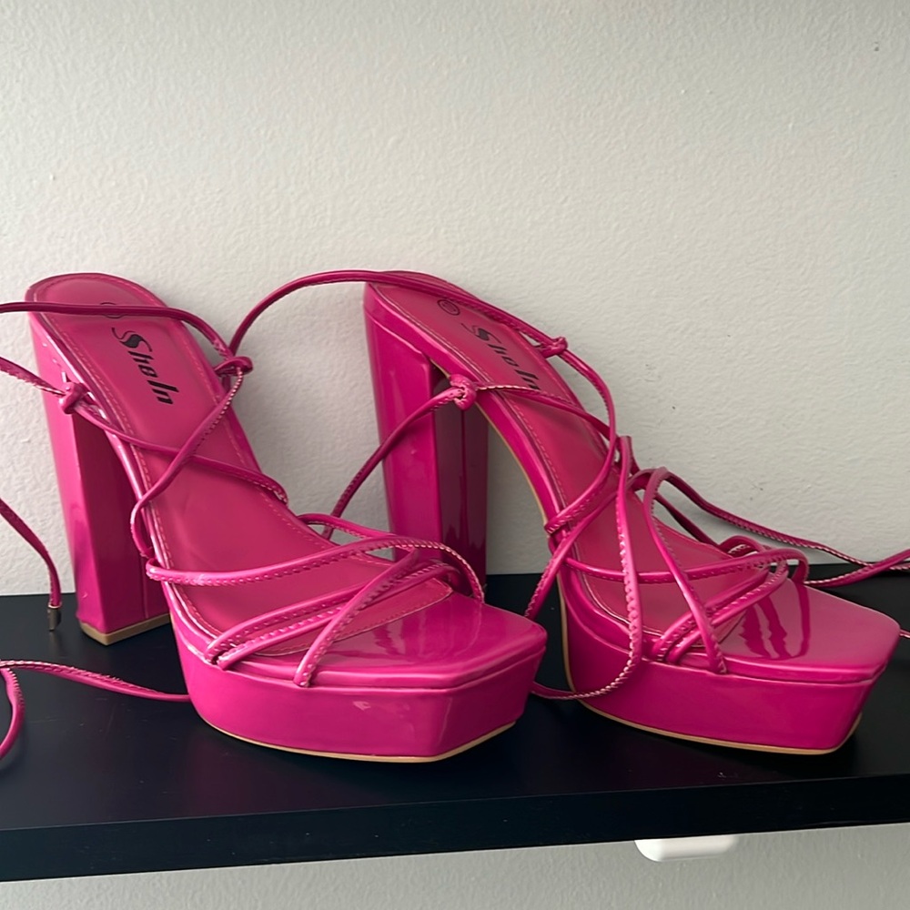 Fuchsia Pink Platform Heels